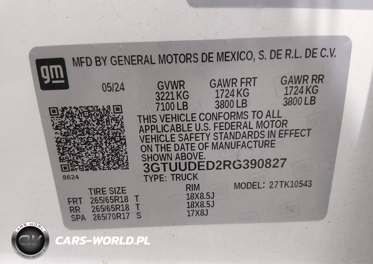 2024 GMC Sierra 1500 4Wd Short Box Slt VIN:3GTUUDED2RG390827 - 9