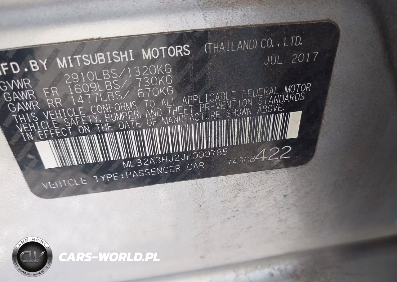 2018 Mitsubishi Mirage Es VIN:ML32A3HJ2JH000785 - 9