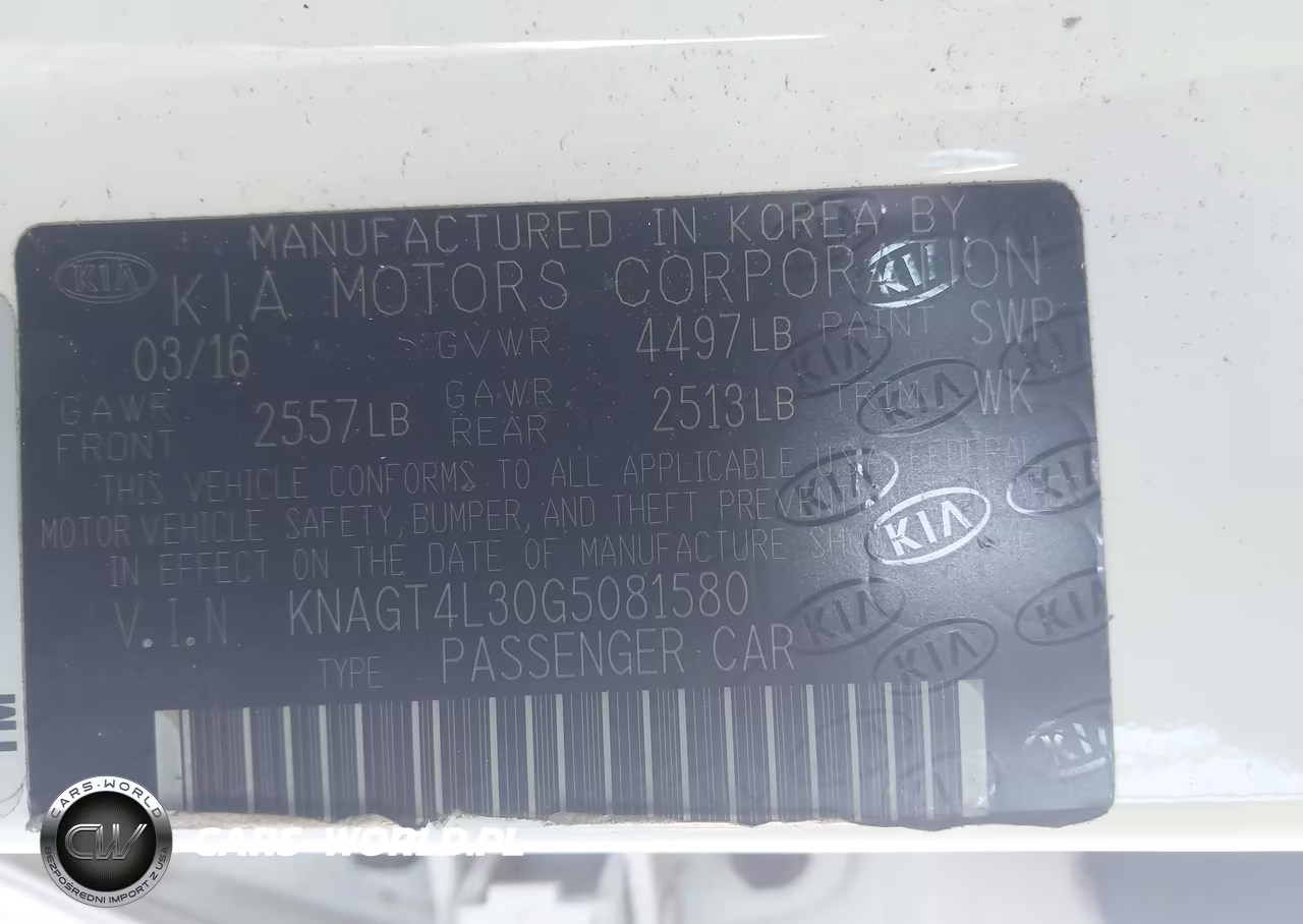 2016 Kia Optima Lx VIN:KNAGT4L30G5081580 - 9