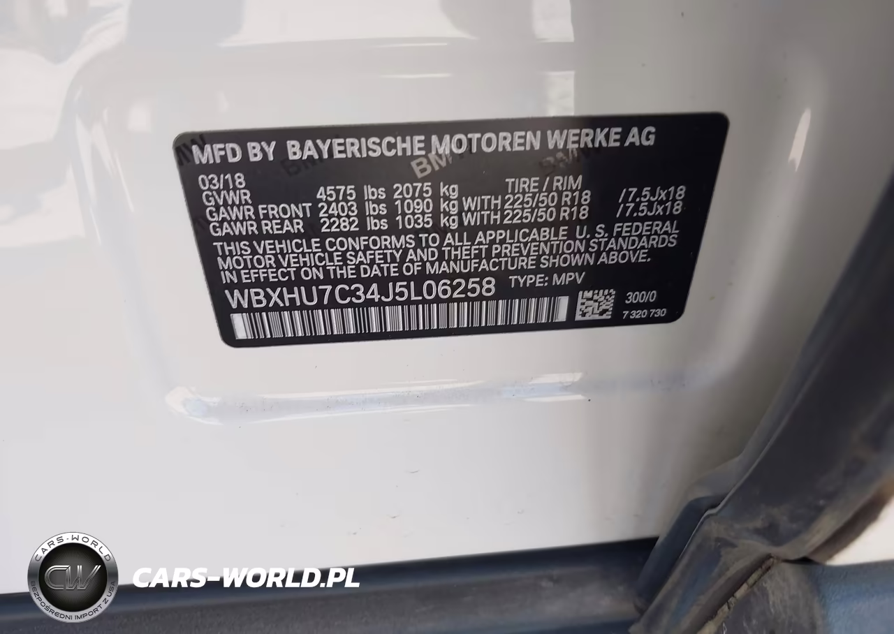 2018 BMW X1 Sdrive28I VIN:WBXHU7C34J5L06258 - 9