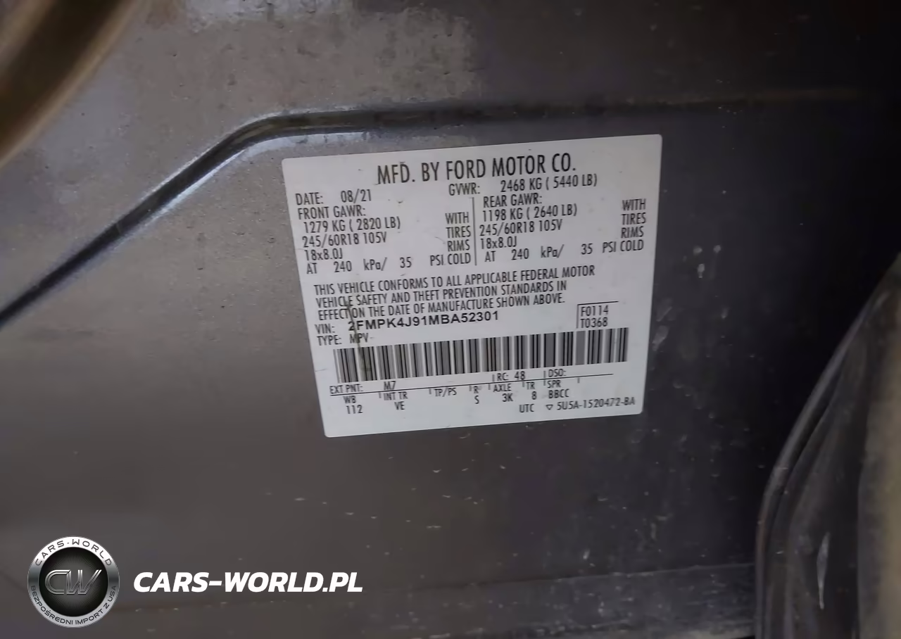 2021 Ford Edge Sel VIN:2FMPK4J91MBA52301 - 9