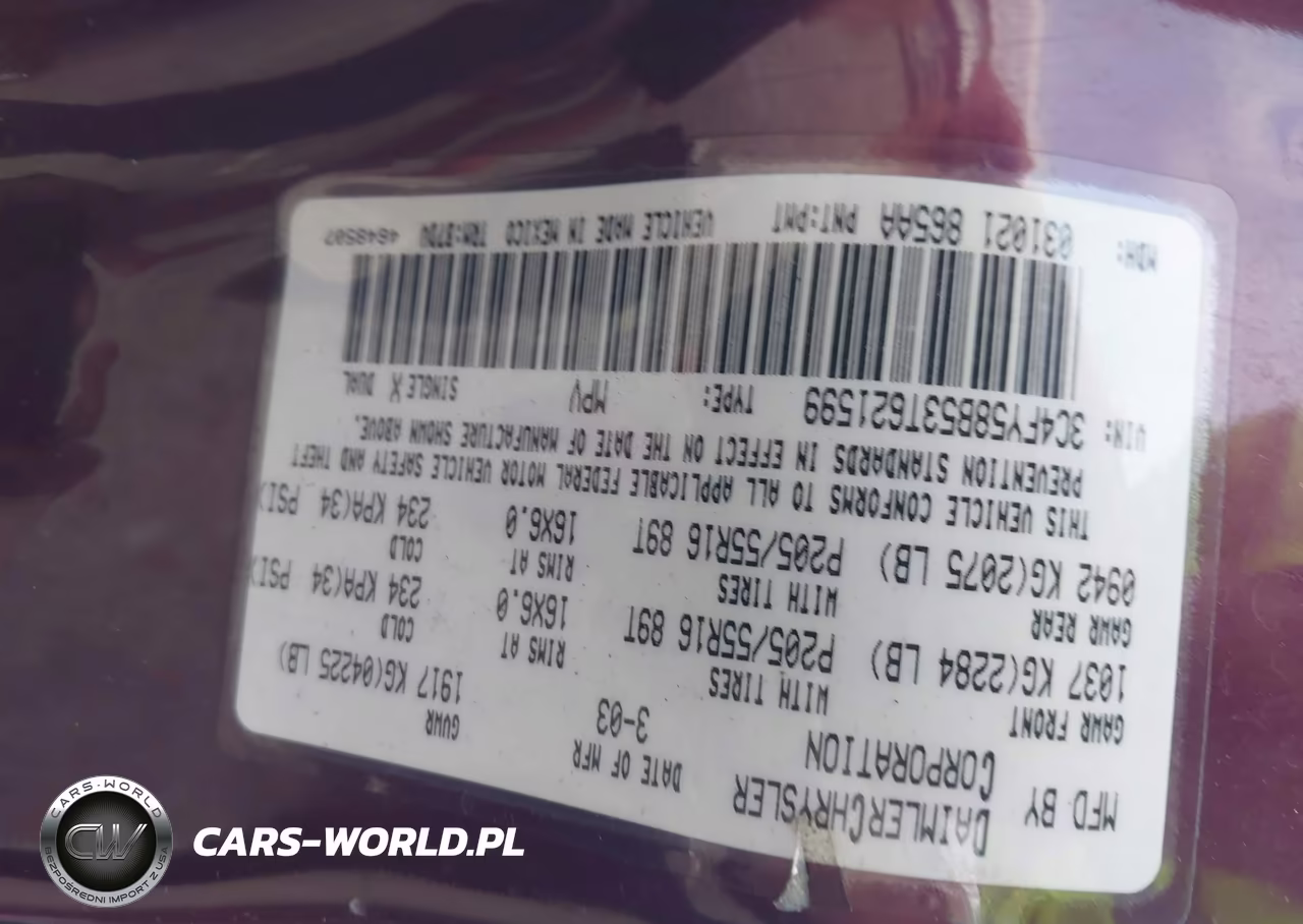 2003 Chrysler Pt Cruiser Touring VIN:3C4FY58B53T621599 - 9