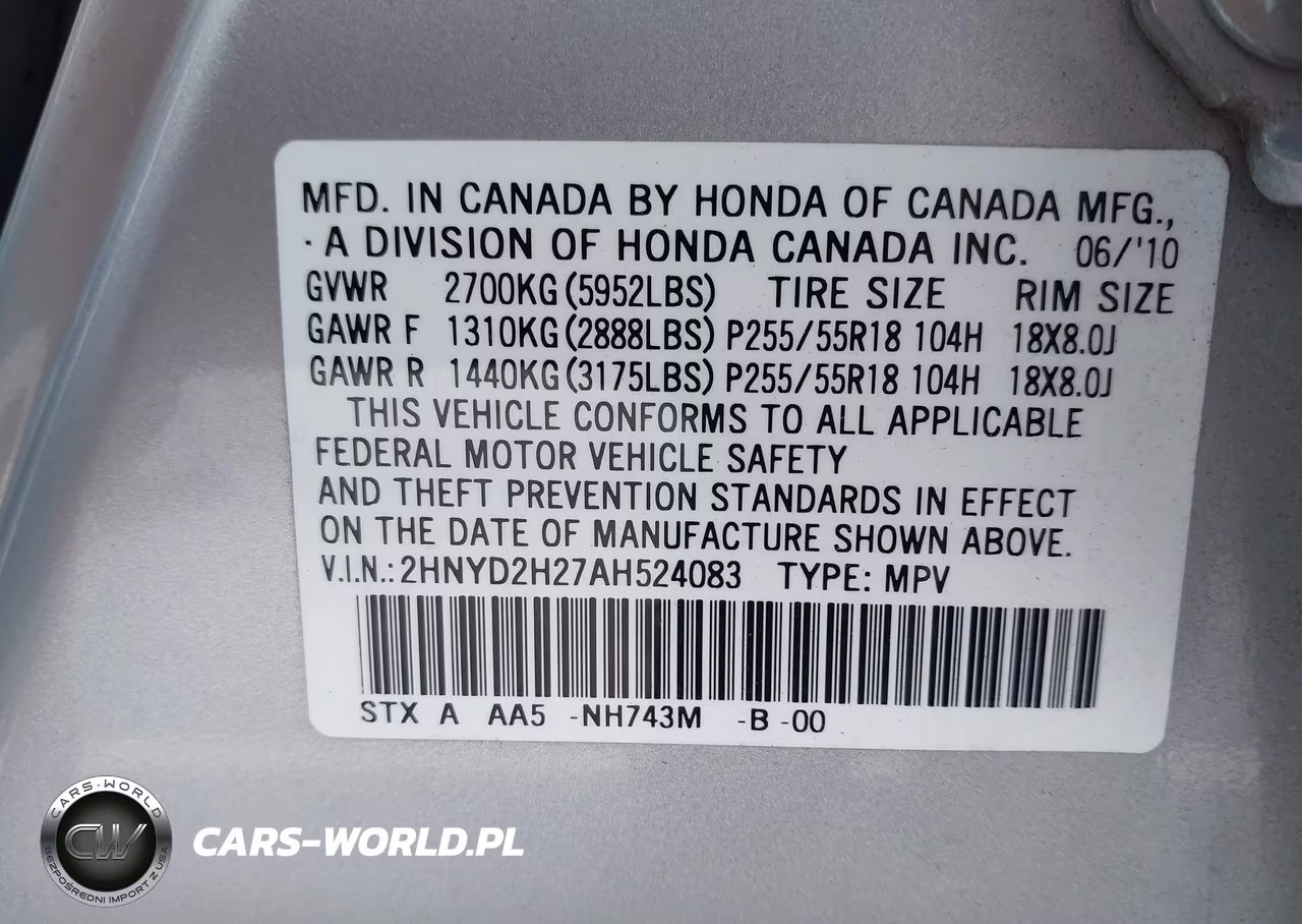 2010 Acura Mdx VIN:2HNYD2H27AH524083 - 9