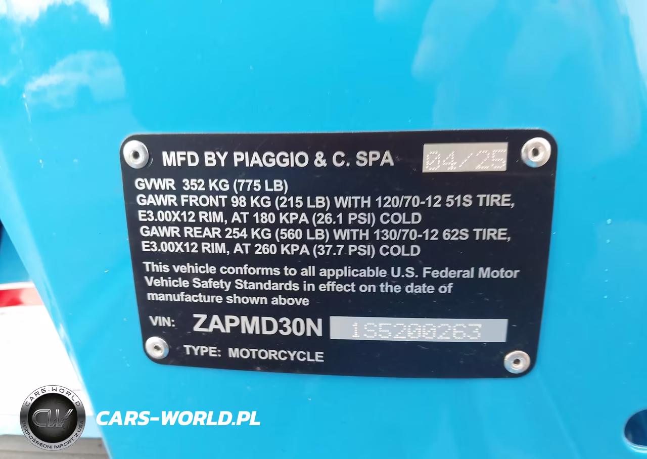 2025 Vespa Gts 310 VIN:ZAPMD30N1S5200263 - 10