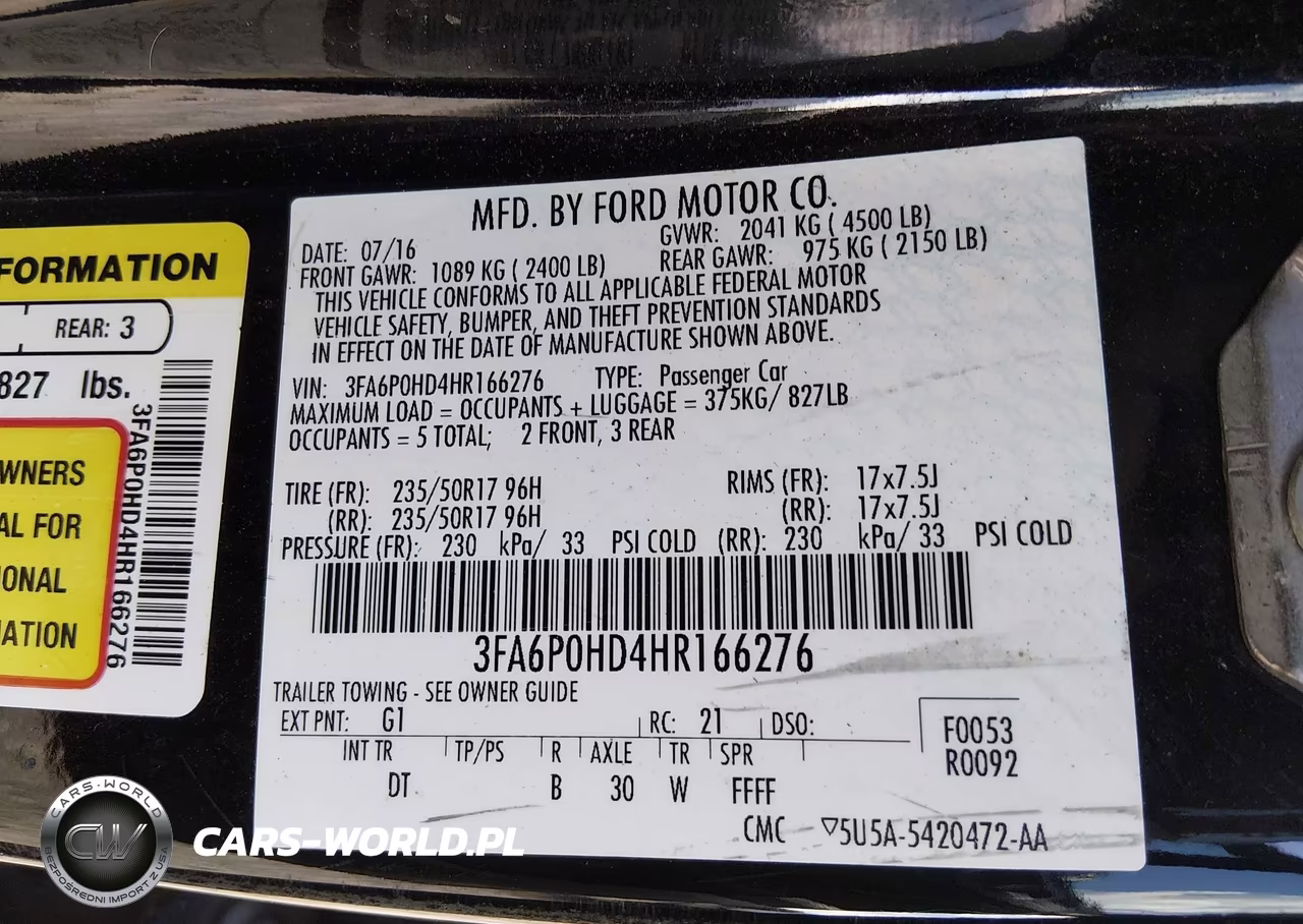 2017 Ford Fusion Se VIN:3FA6P0HD4HR166276 - 9