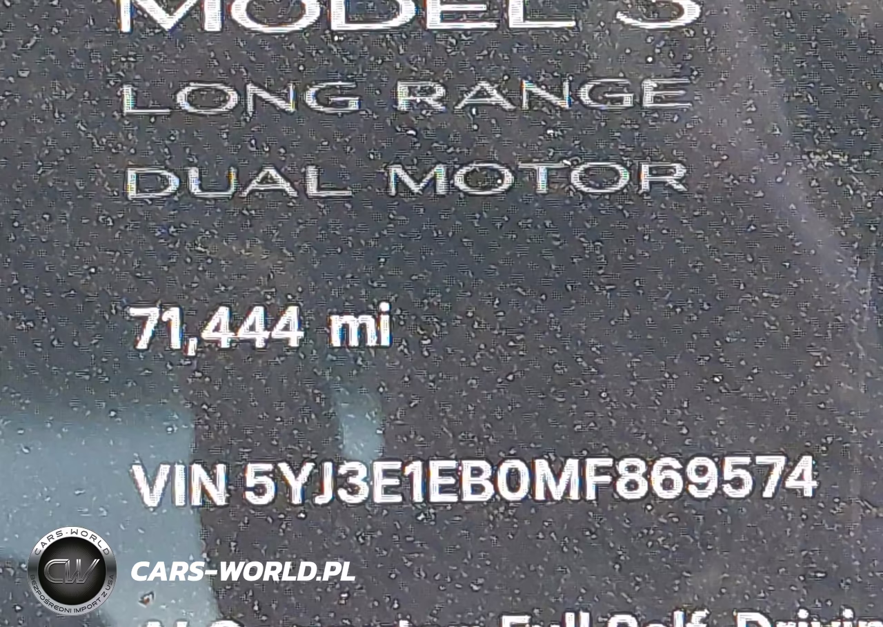 2021 Tesla Model 3 Long Range Dual Motor All-Wheel Drive VIN:5YJ3E1EB0MF869574 - 15