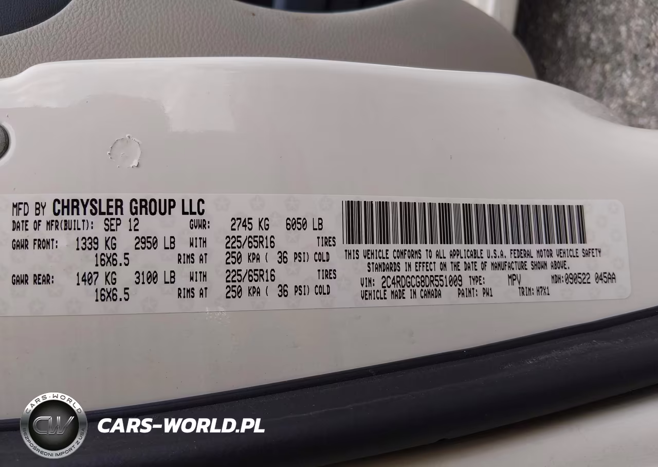 2013 Dodge Grand Caravan Sxt VIN:2C4RDGCG8DR551009 - 9