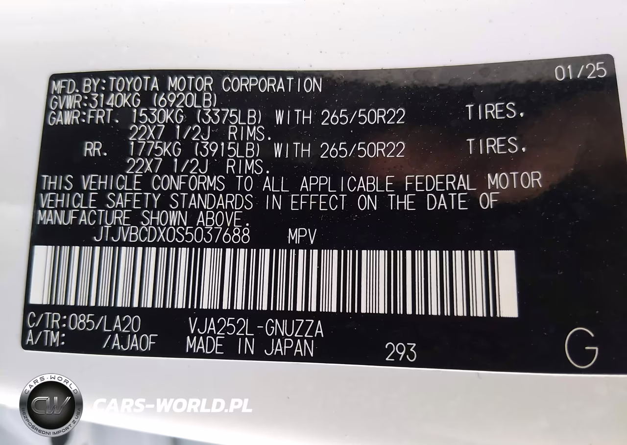 2025 Lexus Gx 550 Luxury+ VIN:JTJVBCDX0S5037688 - 9
