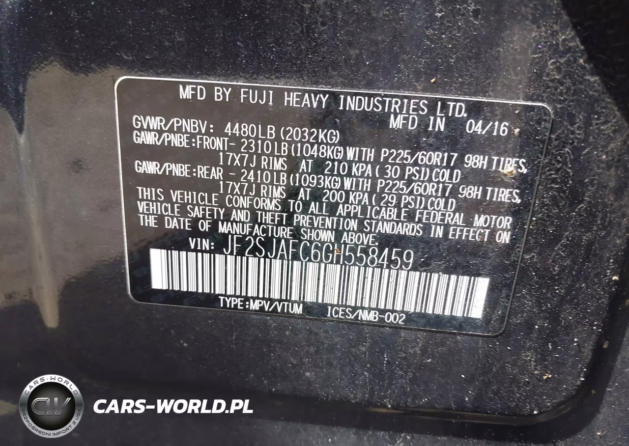 2016 Subaru Forester 2.5I Premium VIN:JF2SJAFC6GH558459 - 9