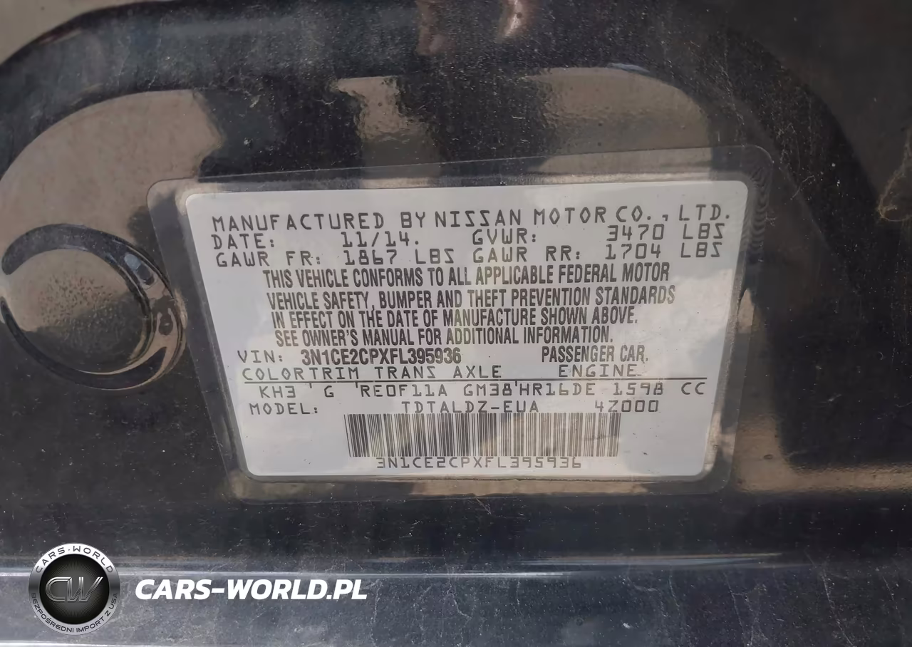 2015 Nissan Versa Note S (Sr)-S Plus-Sl-Sr-Sv VIN:3N1CE2CPXFL395936 - 9