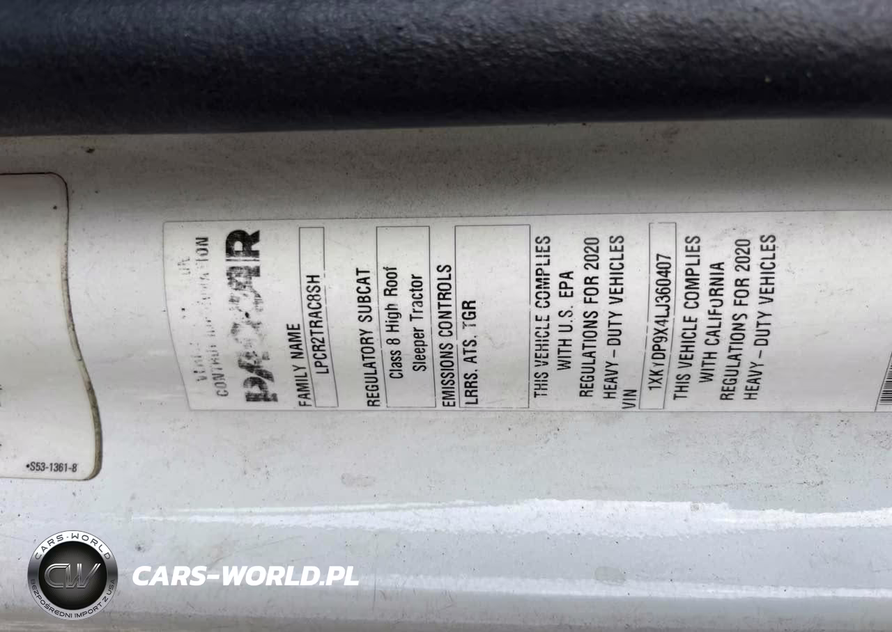 2020 Kenworth T680 VIN:1XKYDP9X4LJ360407 - 10