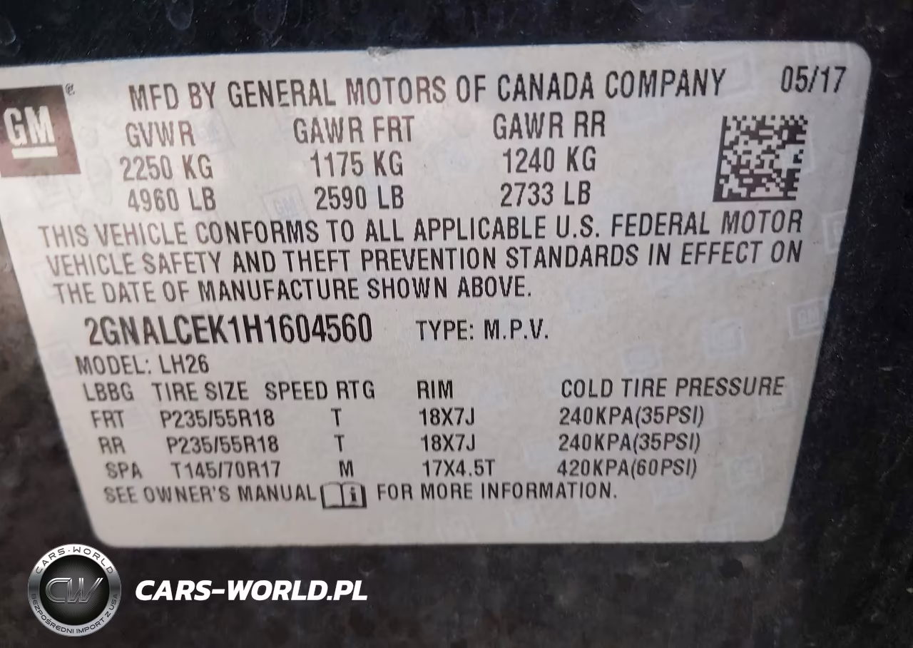 2017 Chevrolet Equinox Lt VIN:2GNALCEK1H1604560 - 9