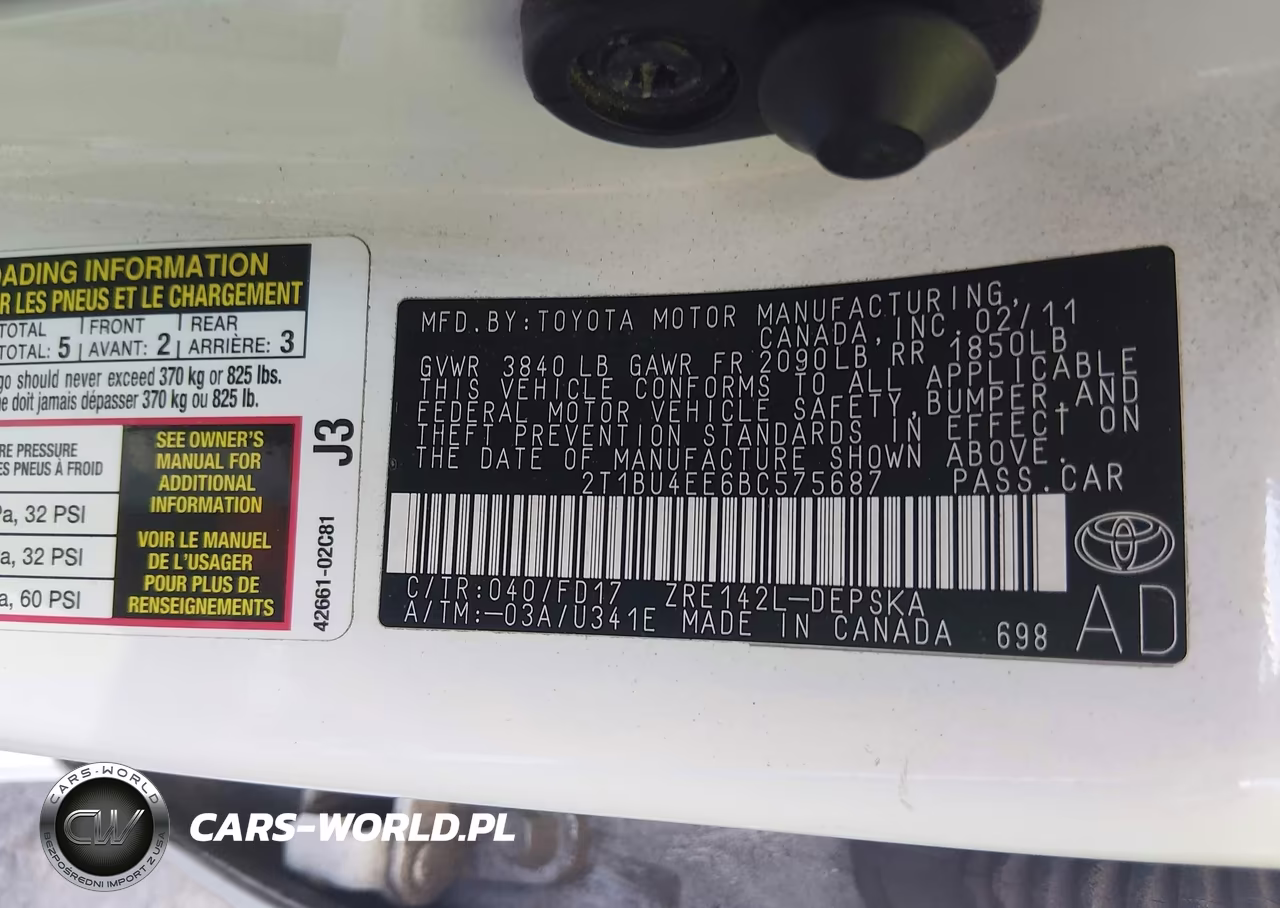 2011 Toyota Corolla S VIN:2T1BU4EE6BC575687 - 9