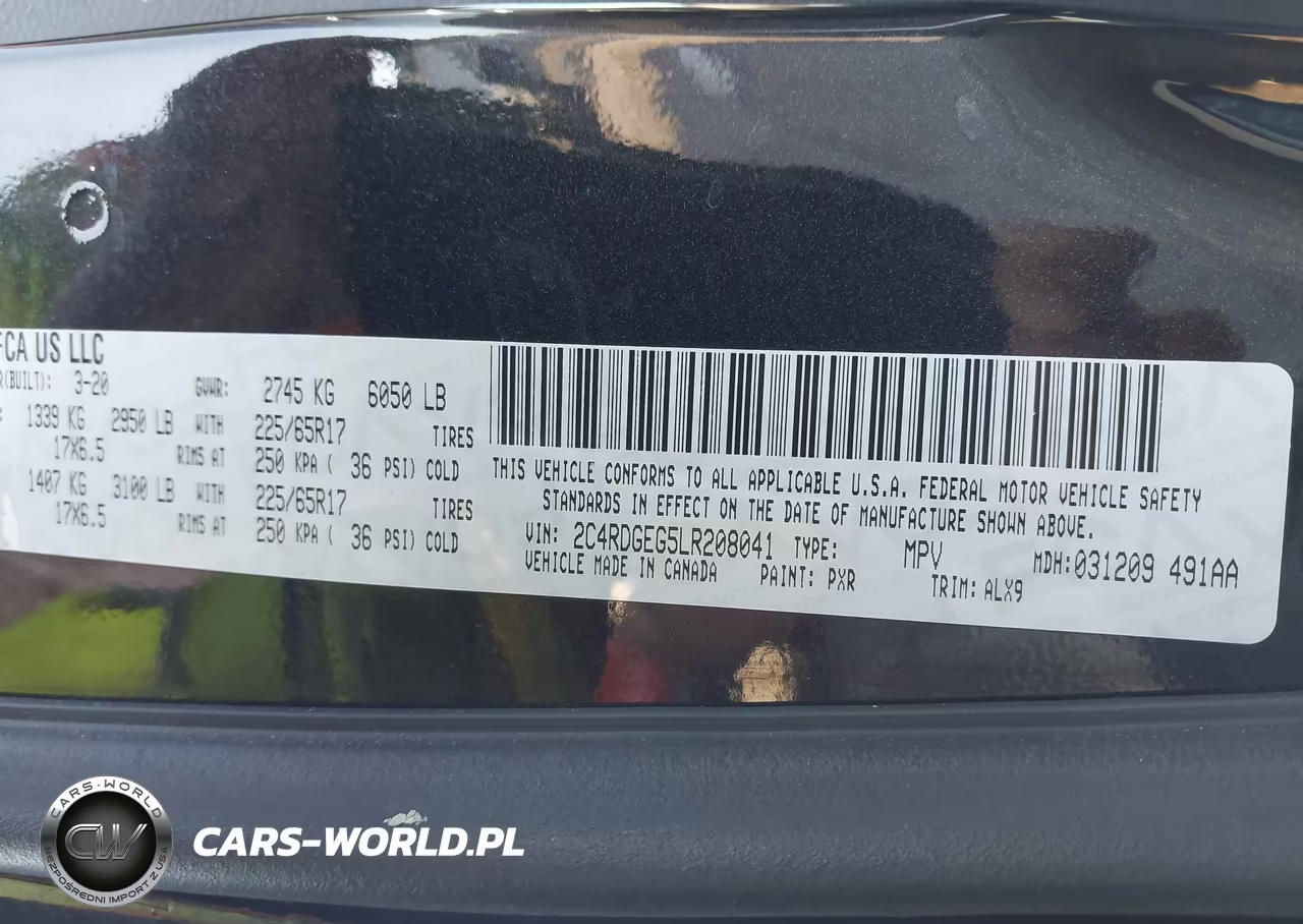 2020 Dodge Grand Caravan Gt VIN:2C4RDGEG5LR208041 - 9