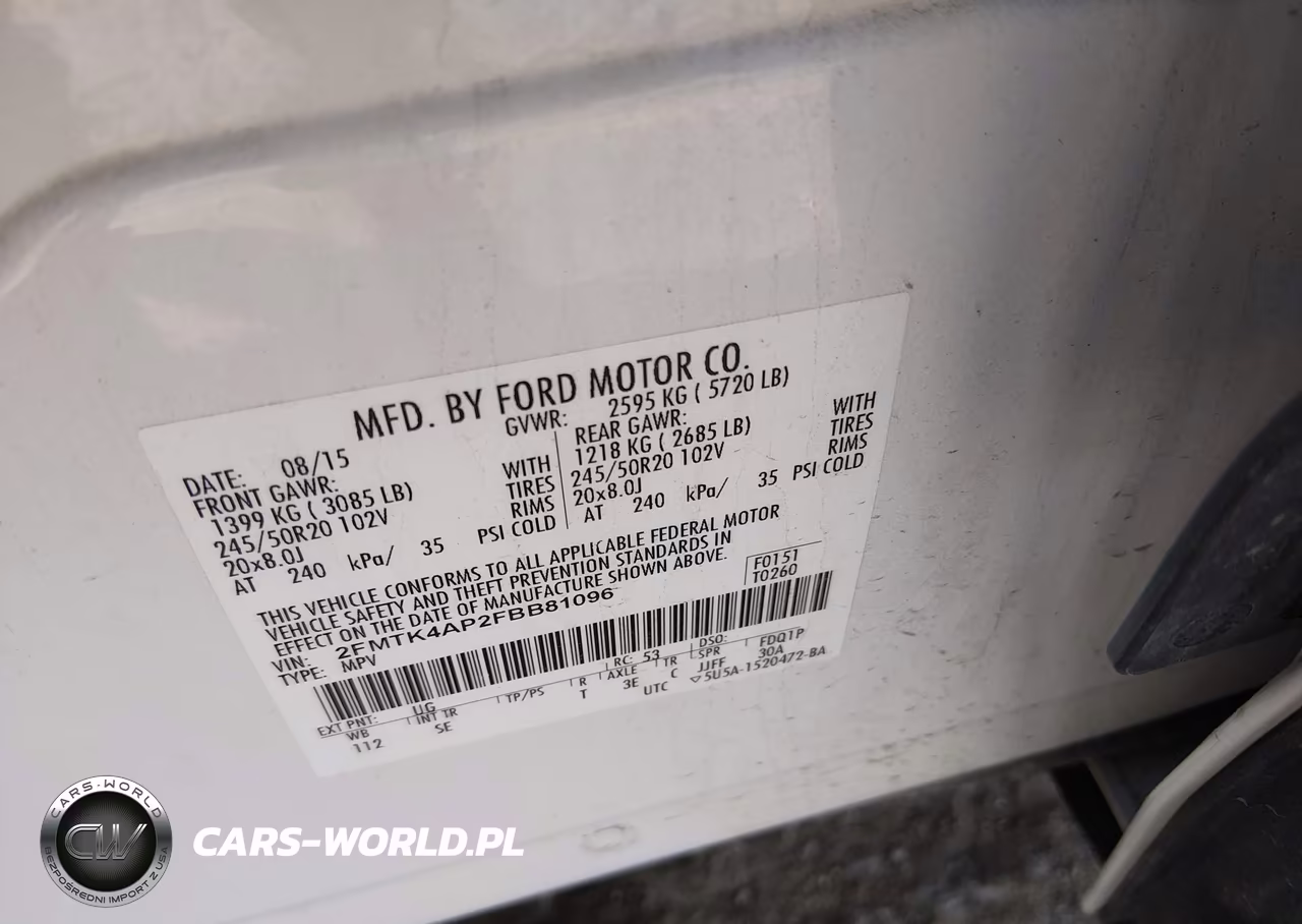 2015 Ford Edge Sport VIN:2FMTK4AP2FBB81096 - 9