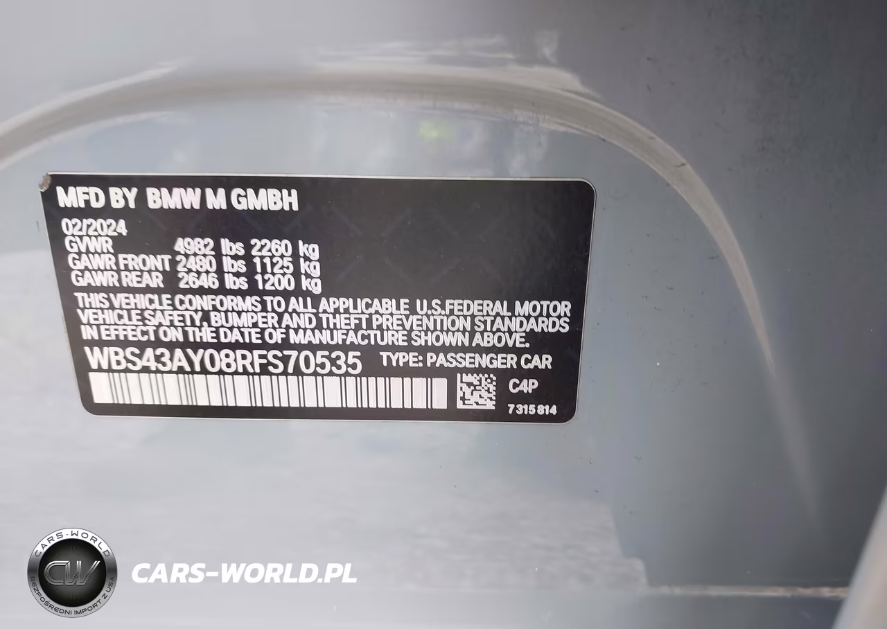 2024 BMW M3 Competition xDrive VIN:WBS43AY08RFS70535 - 9