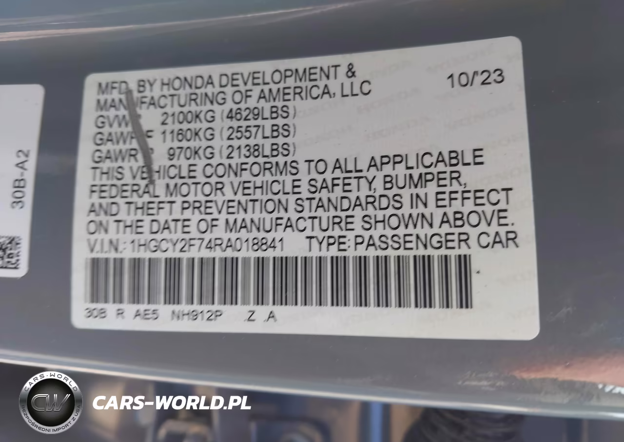 2024 Honda Accord Hybrid Sport-L VIN:1HGCY2F74RA018841 - 9