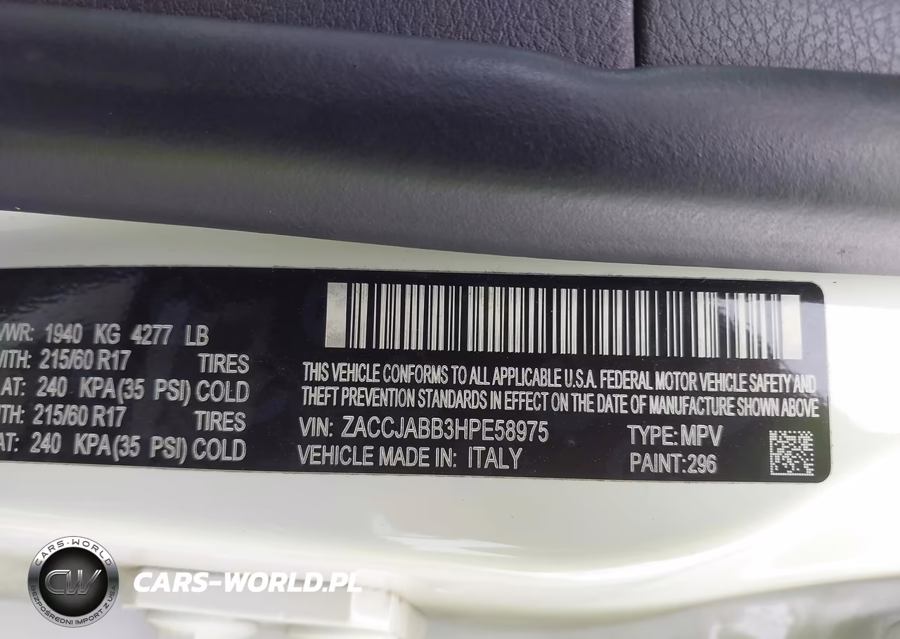 2017 Jeep Renegade Latitude Fwd VIN:ZACCJABB3HPE58975 - 9