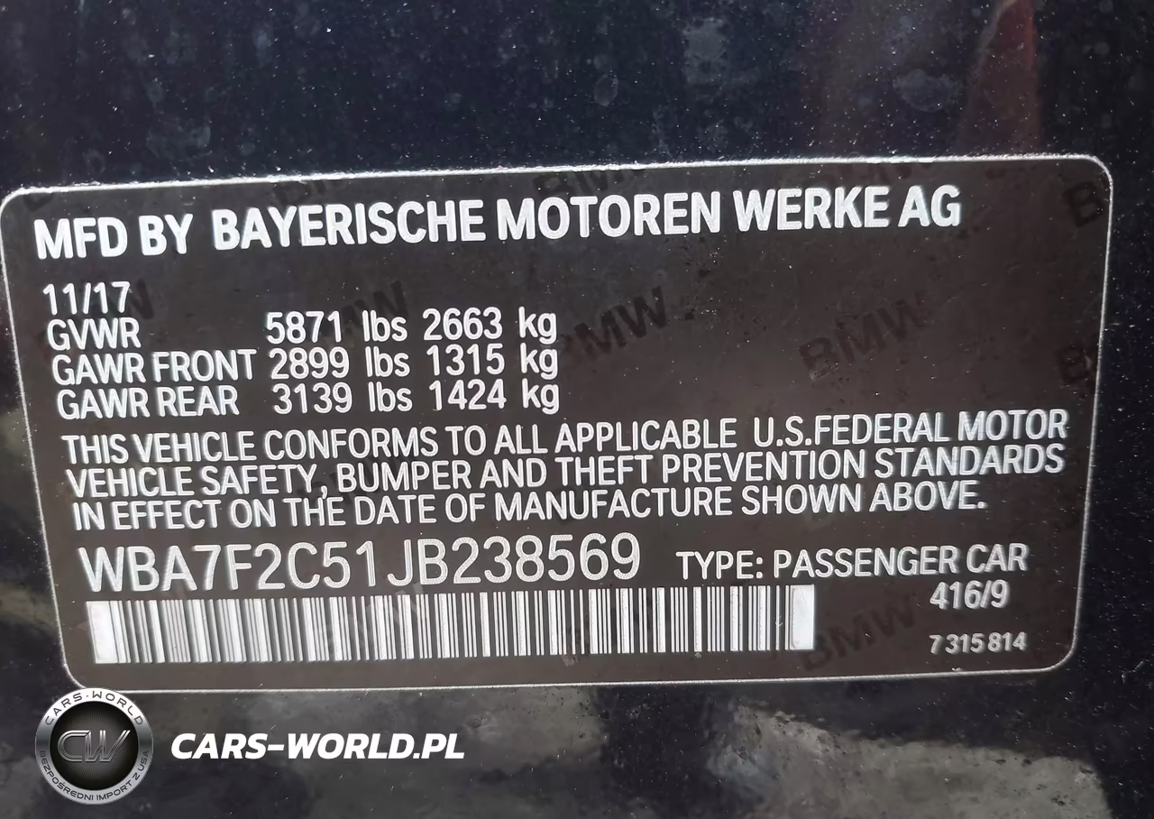 2018 BMW Alpina B7 xDrive VIN:WBA7F2C51JB238569 - 9