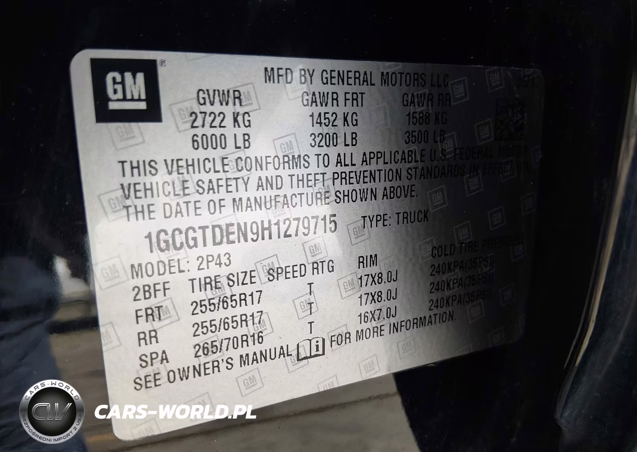 2017 Chevrolet Colorado Z71 VIN:1GCGTDEN9H1279715 - 9