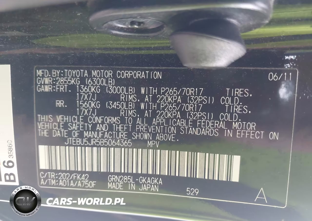 2011 Toyota 4Runner Sr5 V6 VIN:JTEBU5JR5B5064365 - 9