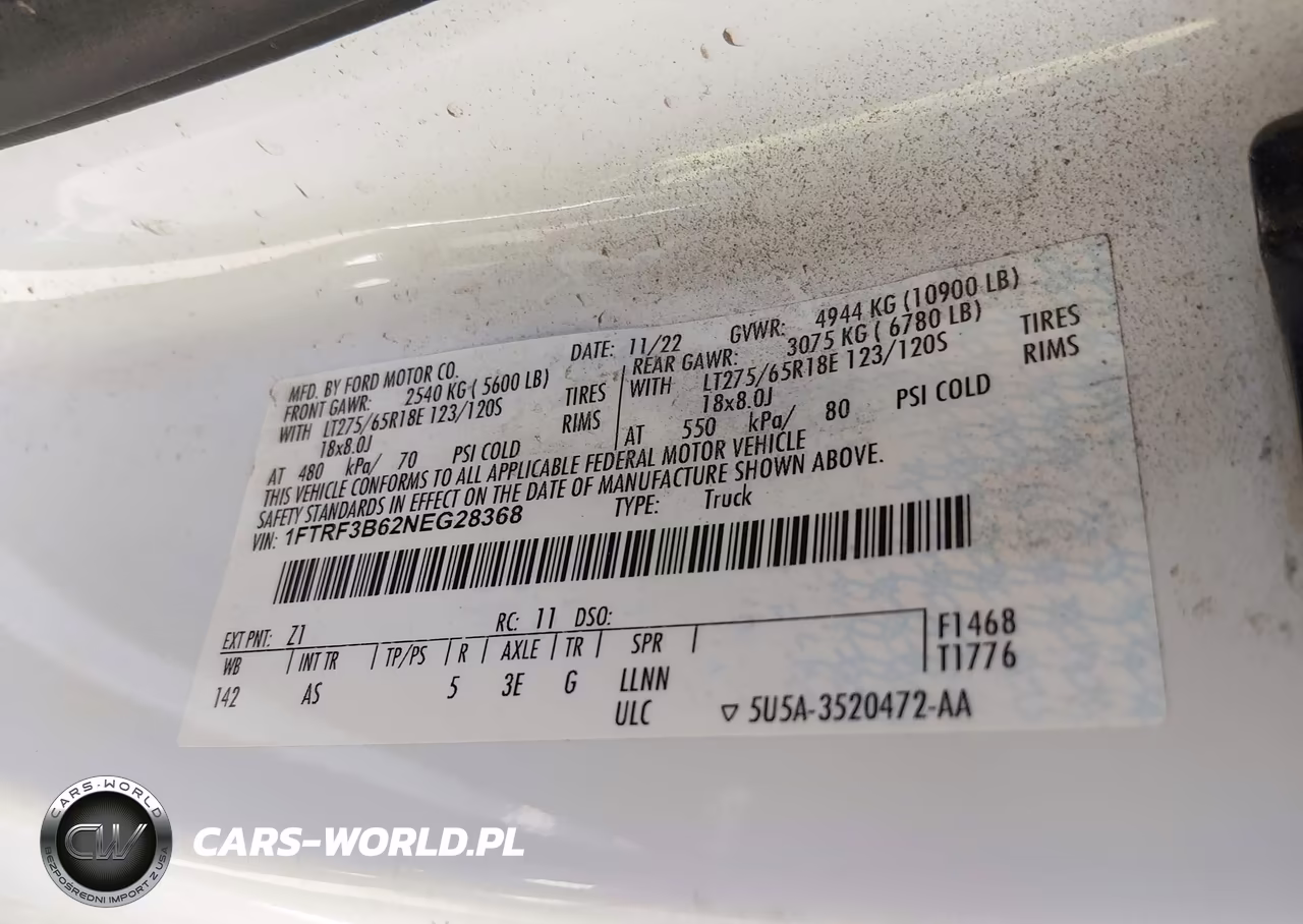2022 Ford F-350 Xl VIN:1FTRF3B62NEG28368 - 8