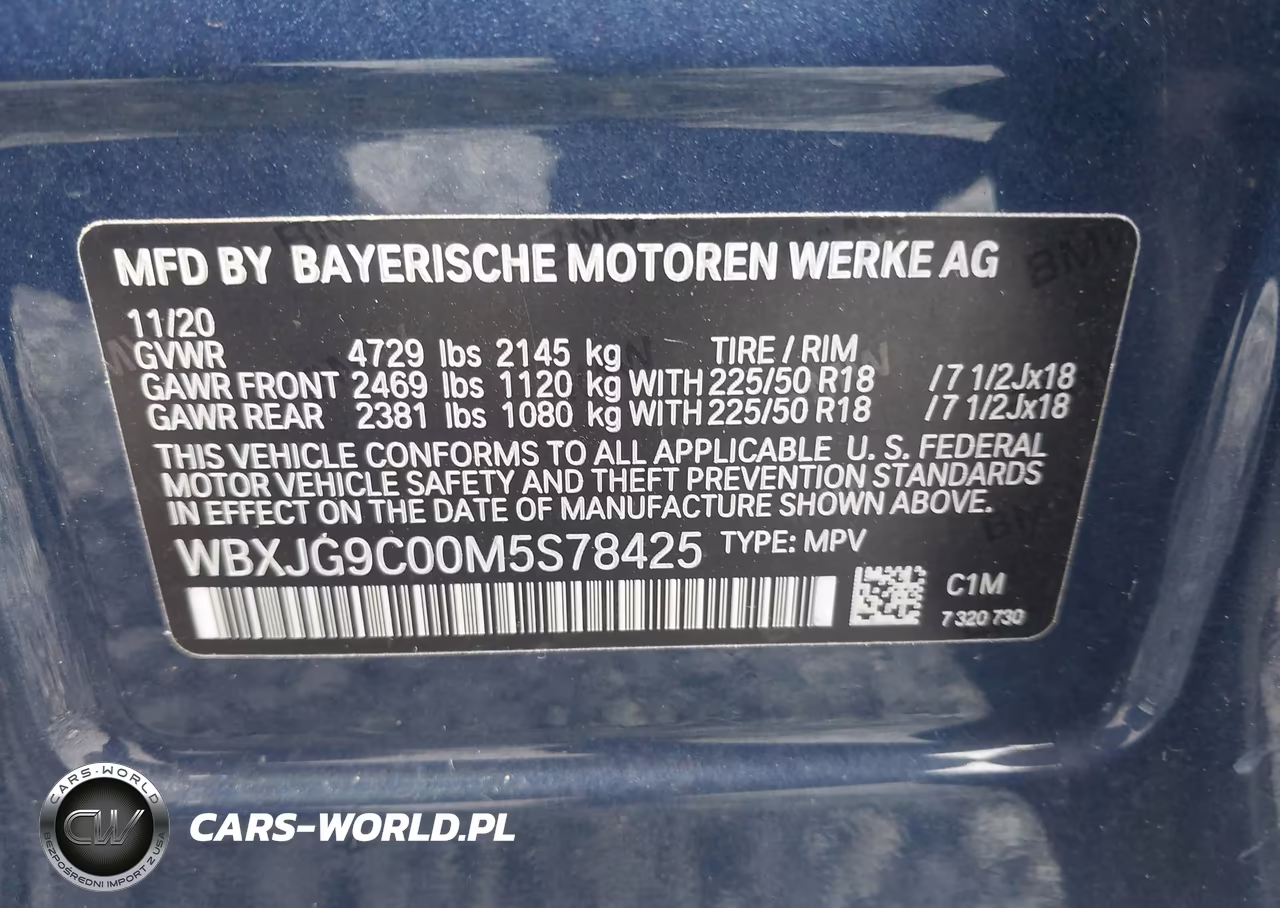 2021 BMW X1 xDrive28I VIN:WBXJG9C00M5S78425 - 9