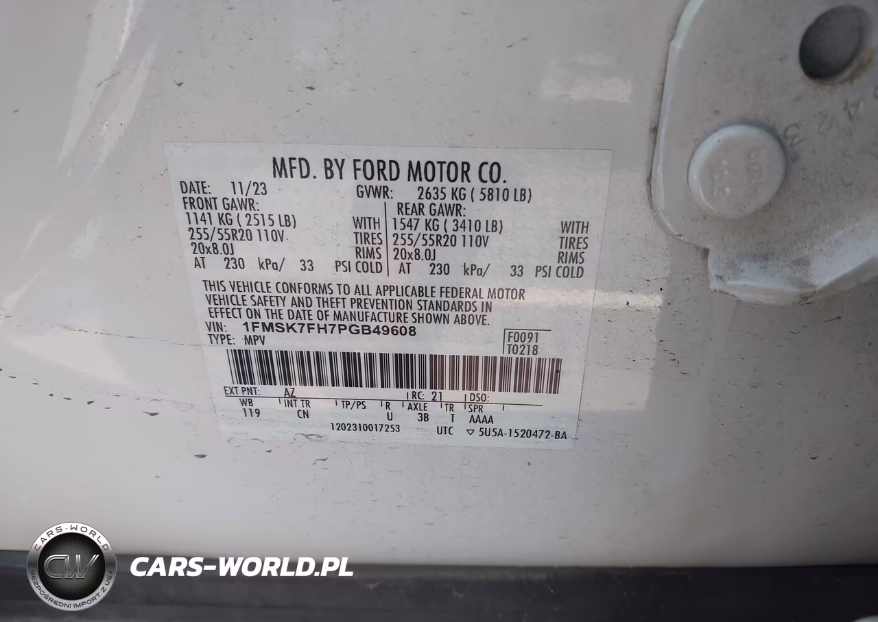 2023 Ford Explorer Limited VIN:1FMSK7FH7PGB49608 - 9