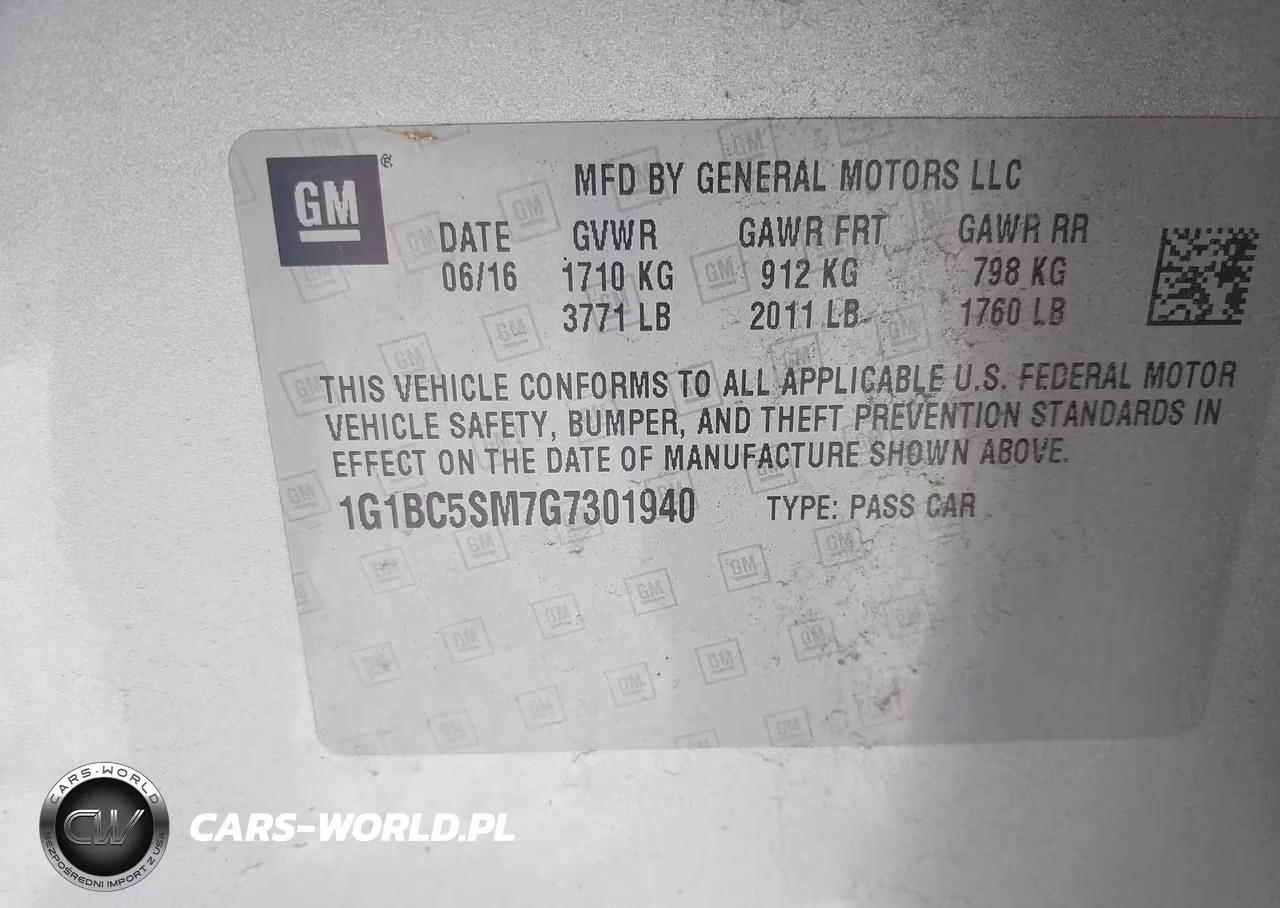 2016 Chevrolet Cruze Ls Auto VIN:1G1BC5SM7G7301940 - 9