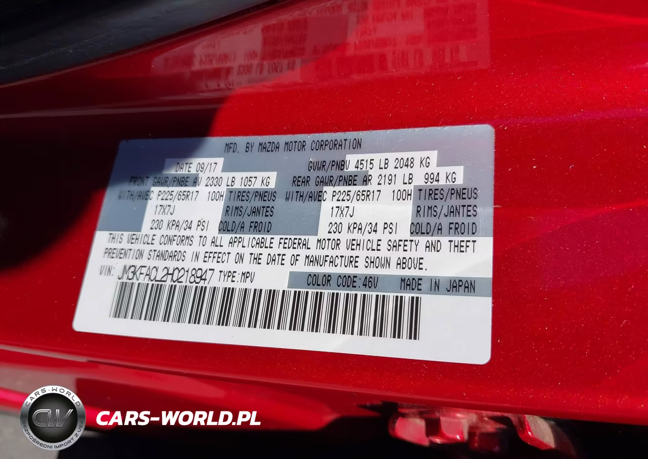 2017 Mazda Cx-5 Touring VIN:JM3KFACL2H0218947 - 9