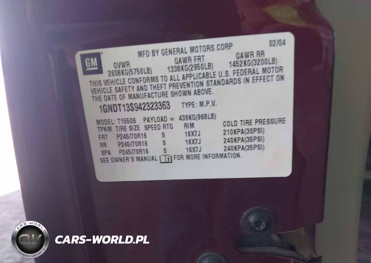 2004 Chevrolet Trailblazer Lt VIN:1GNDT13S942323363 - 9