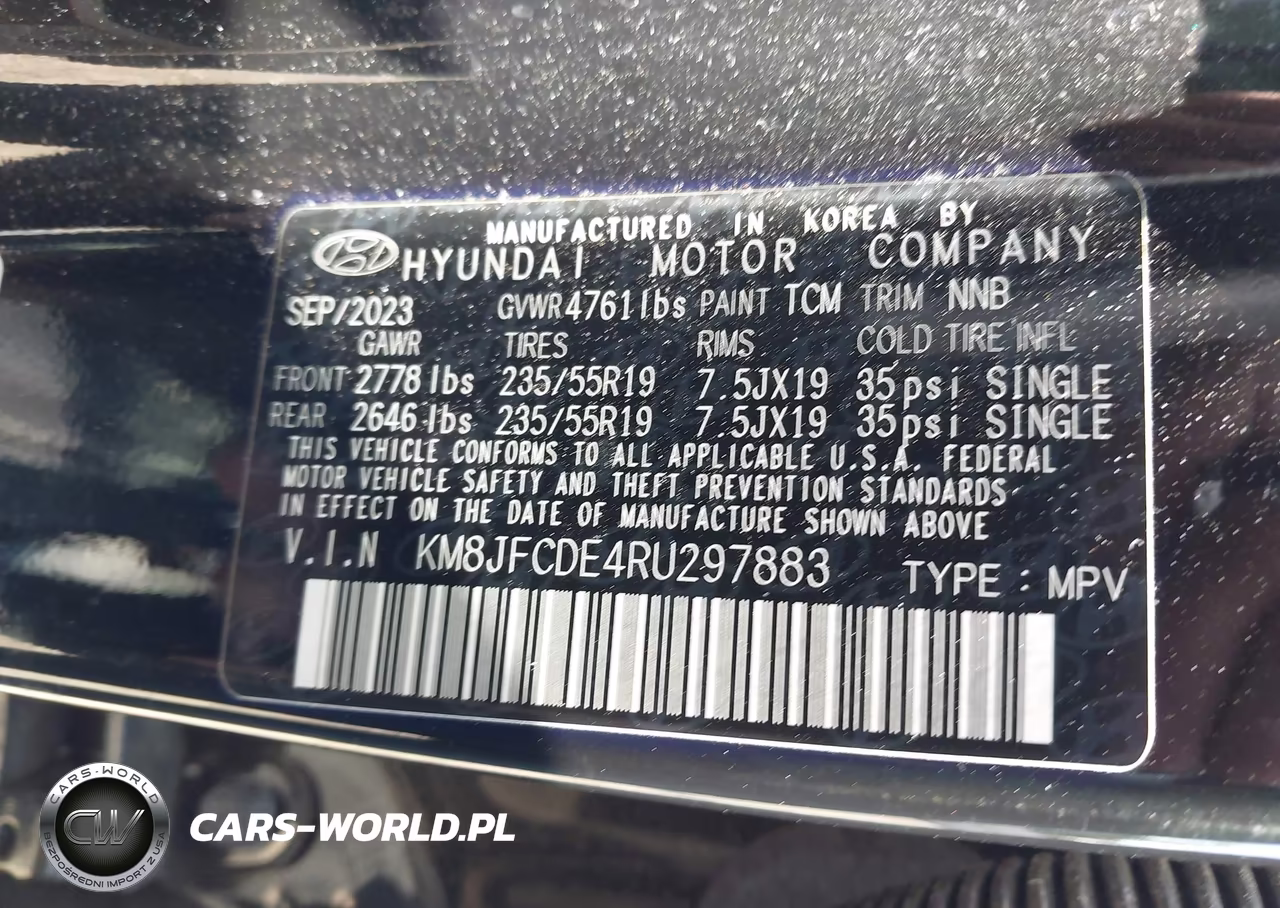 2024 Hyundai Tucson Xrt VIN:KM8JFCDE4RU297883 - 9
