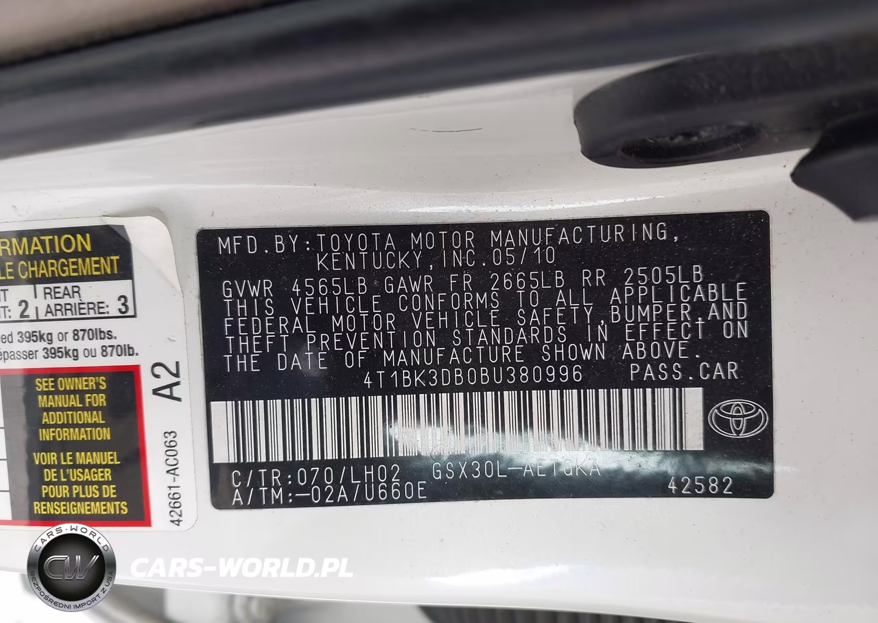 2011 Toyota Avalon VIN:4T1BK3DB0BU380996 - 9