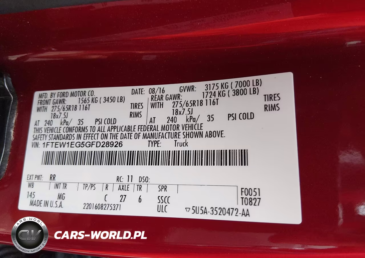 2016 Ford F-150 Xlt VIN:1FTEW1EG5GFD28926 - 9