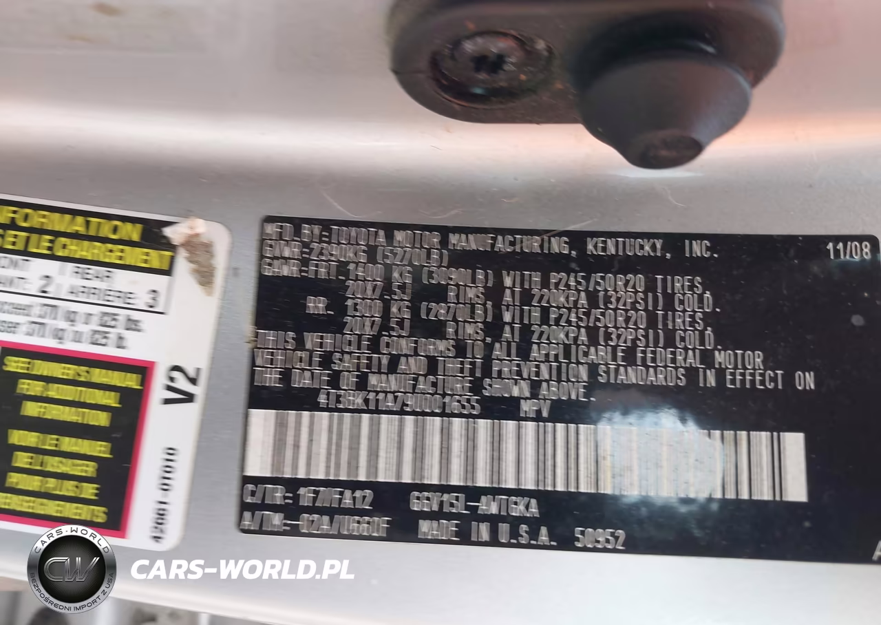 2009 Toyota Venza Base V6 VIN:4T3BK11A79U001655 - 9