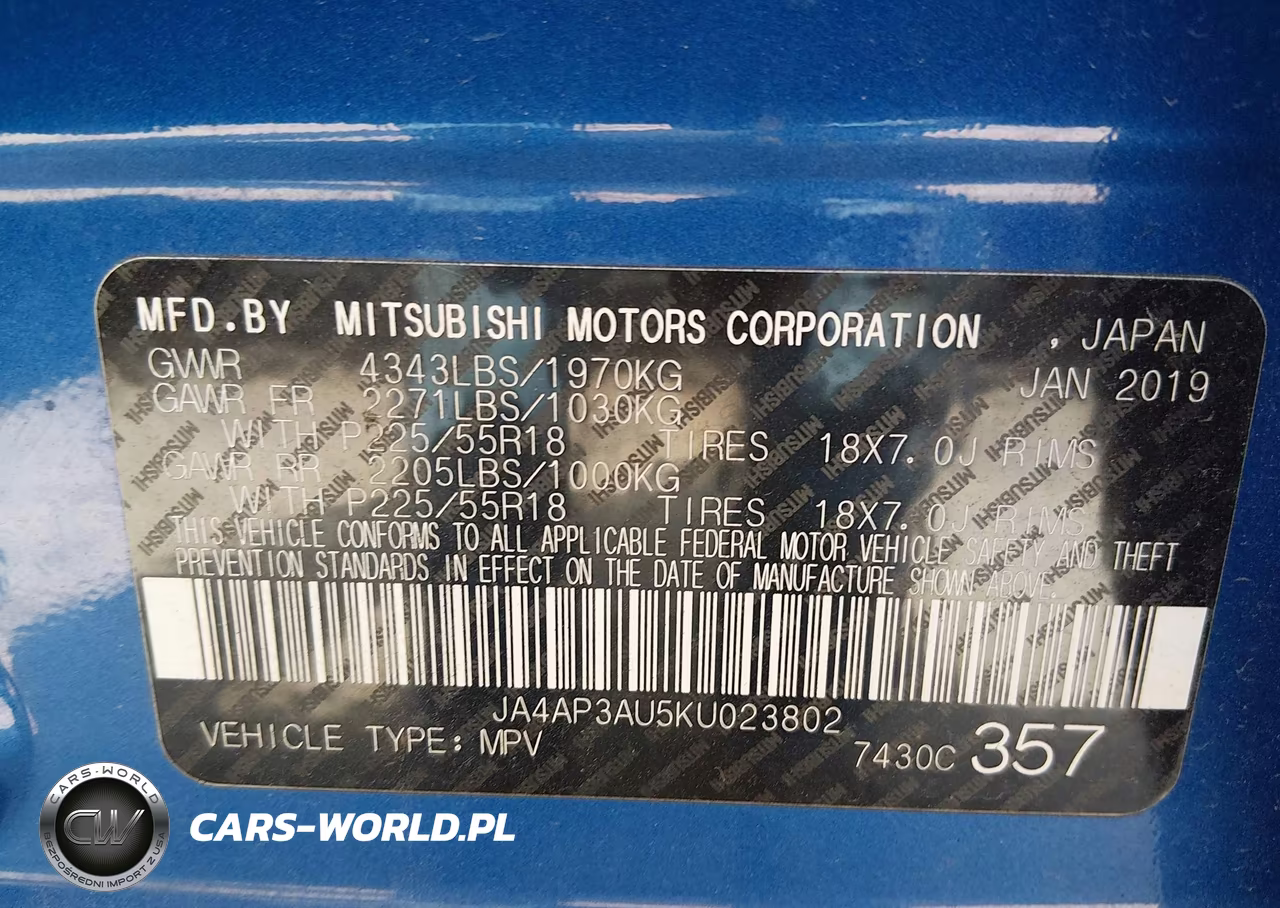 2019 Mitsubishi Outlander Sport 2.0 Le VIN:JA4AP3AU5KU023802 - 9