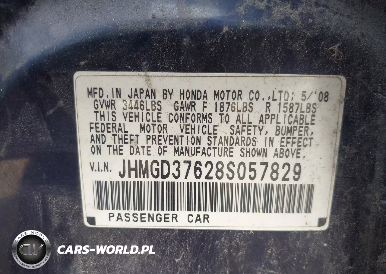 2008 Honda Fit Sport VIN:JHMGD37628S057829 - 9