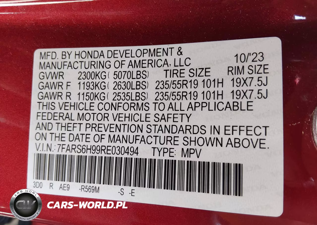 2024 Honda Cr-V Hybrid Sport Touring VIN:7FARS6H99RE030494 - 9