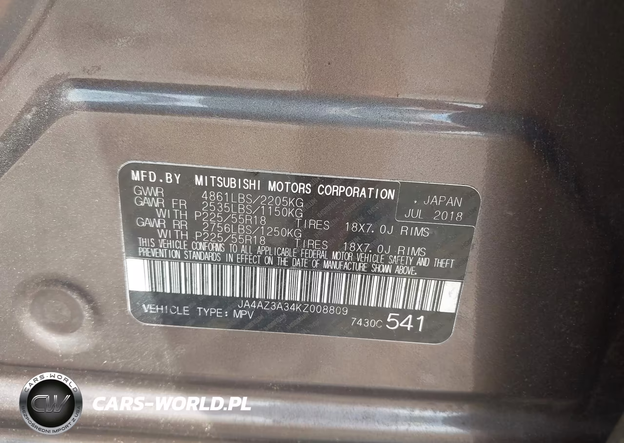 2019 Mitsubishi Outlander Se VIN:JA4AZ3A34KZ008809 - 9