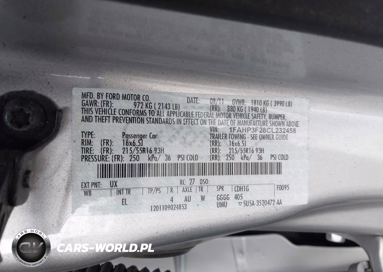 2012 Ford Focus Se VIN:1FAHP3F28CL232458 - 9