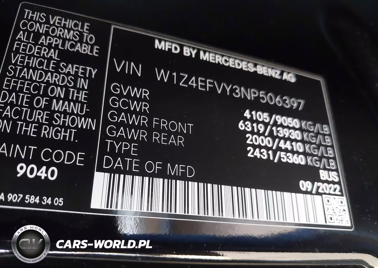 2022 Mercedes-Benz Sprinter 2500 Standard Roof V6 VIN:W1Z4EFVY3NP506397 - 9