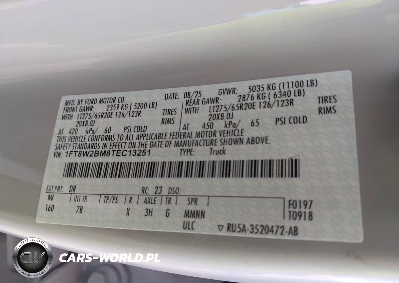 2026 Ford F-250 Platinum VIN:1FT8W2BM8TEC13251 - 9