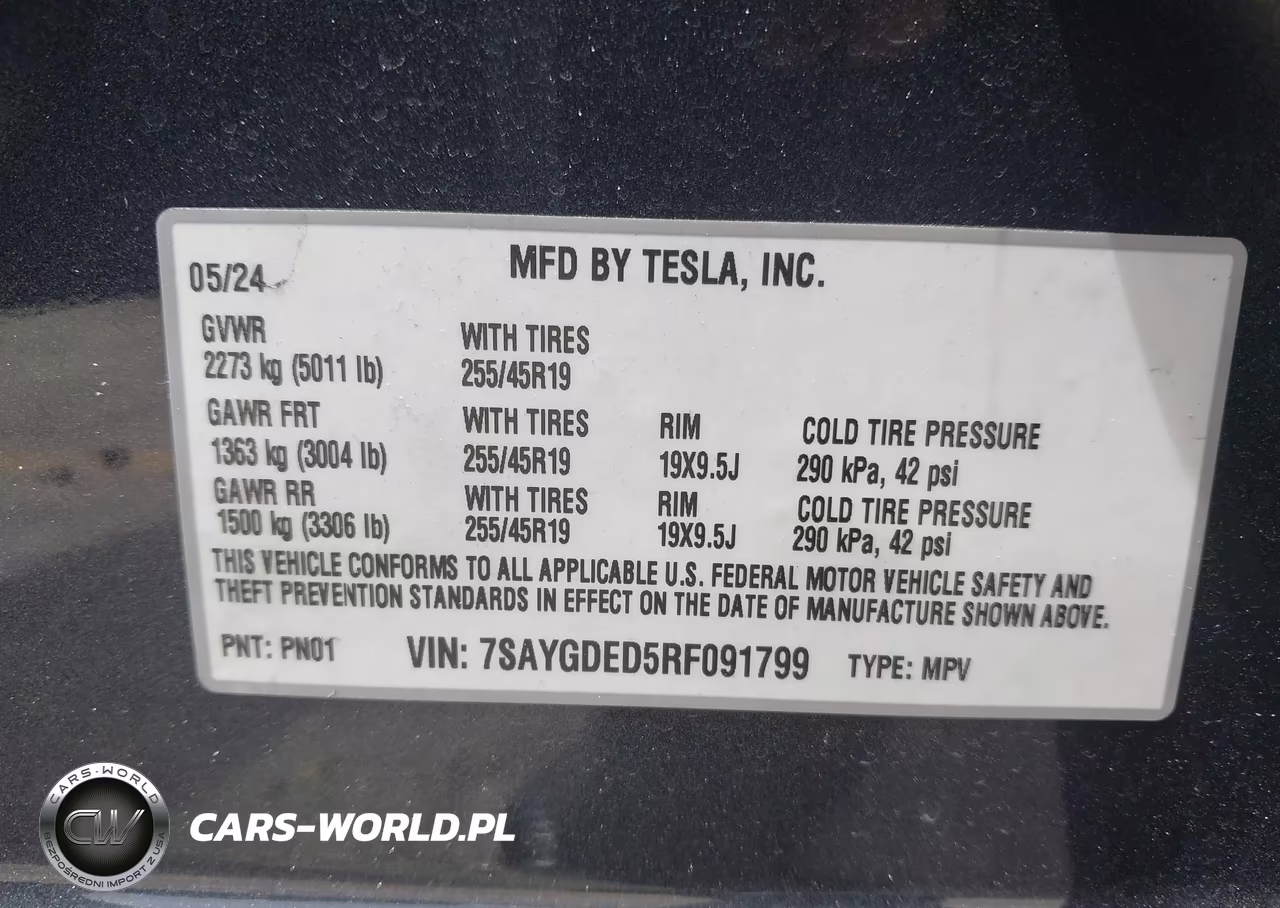 2024 Tesla Model Y Long Range Single Motor Rear-Wheel Drive-Rwd VIN:7SAYGDED5RF091799 - 9