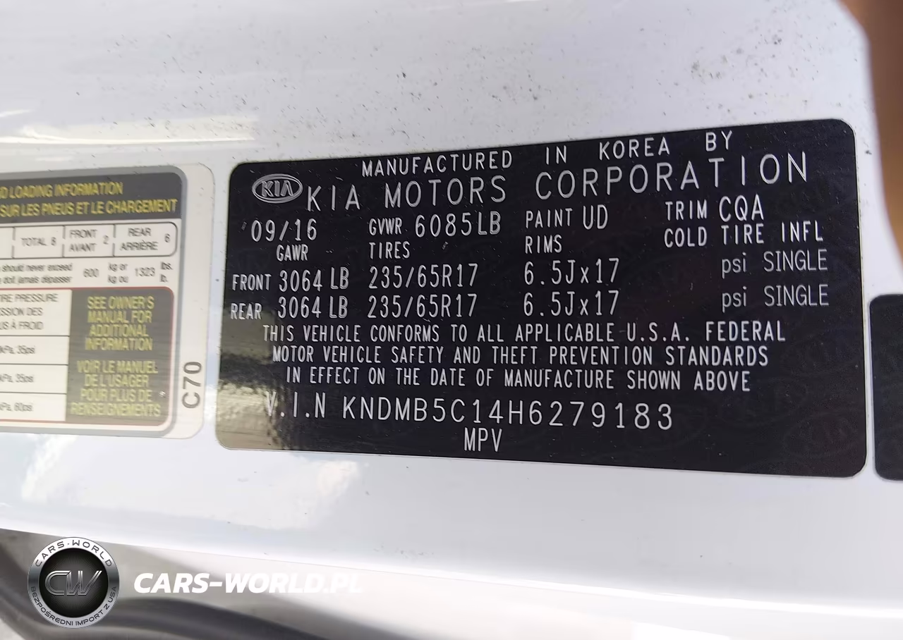 2017 KIA SEDONA LX VIN:KNDMB5C14H6279183 - 9