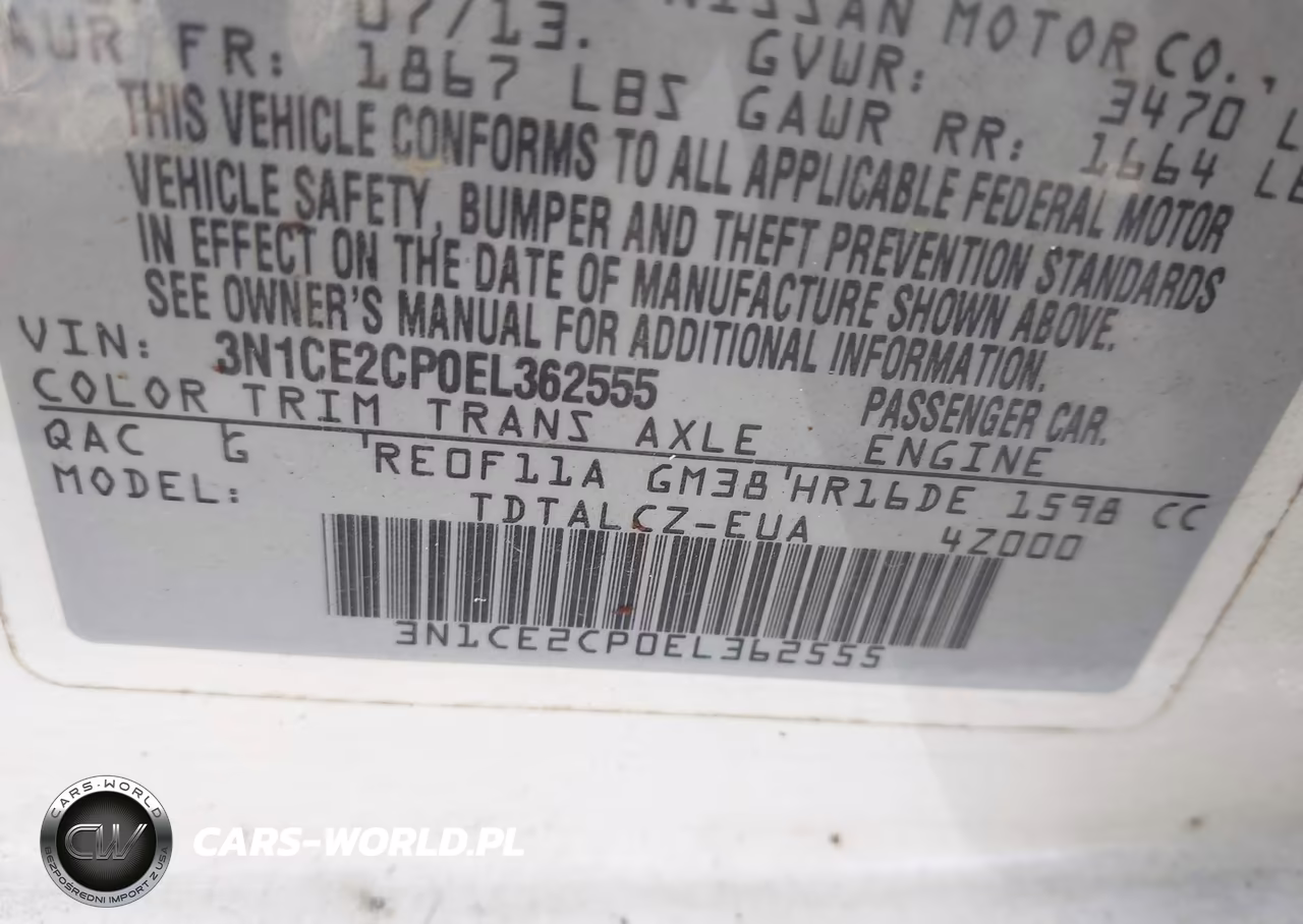 2014 Nissan Versa Note S Plus VIN:3N1CE2CP0EL362555 - 9