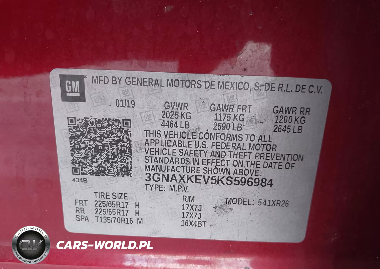 2019 Chevrolet Equinox Lt VIN:3GNAXKEV5KS596984 - 9