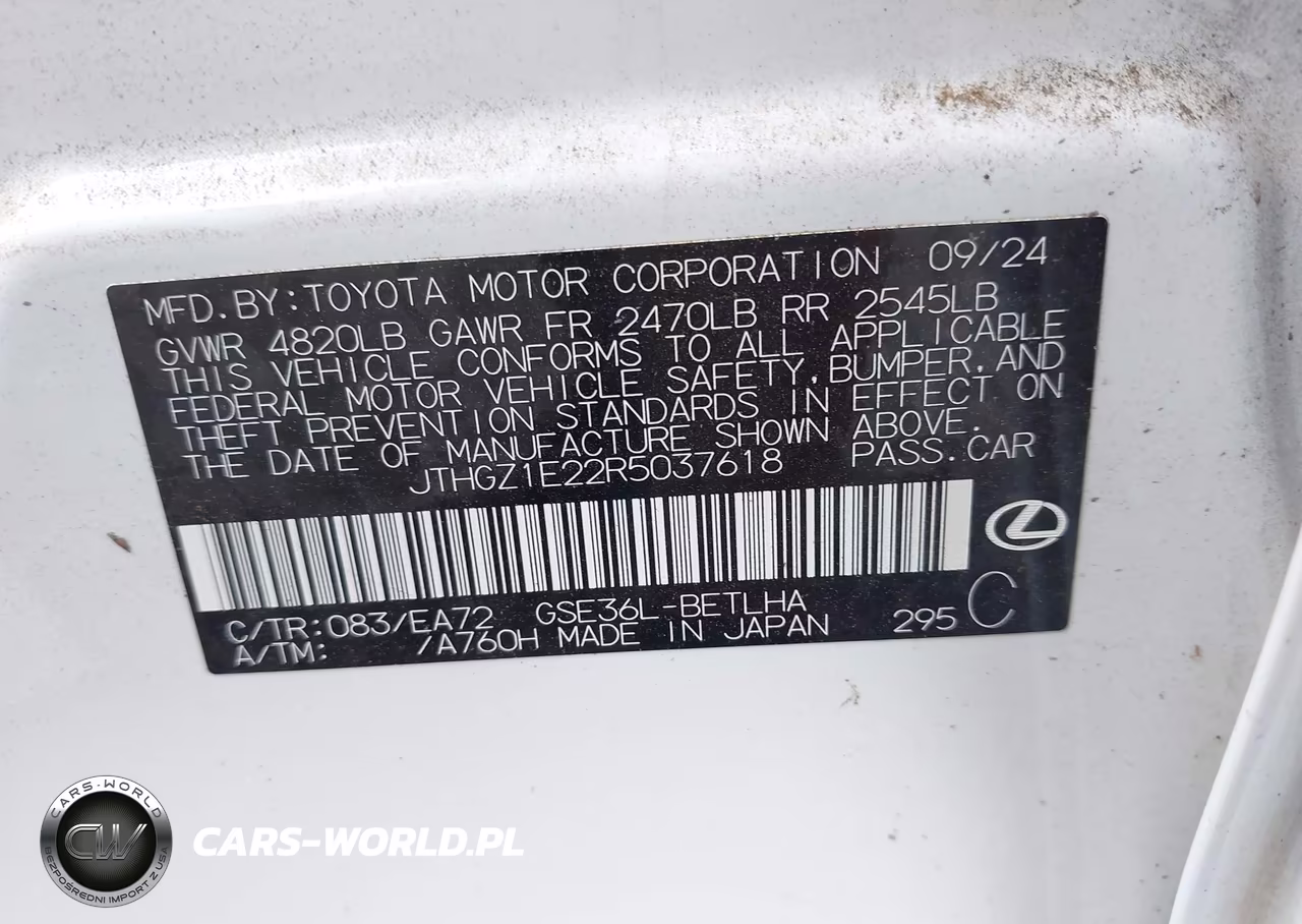 2024 Lexus Is 350 F Sport VIN:JTHGZ1E22R5037618 - 9