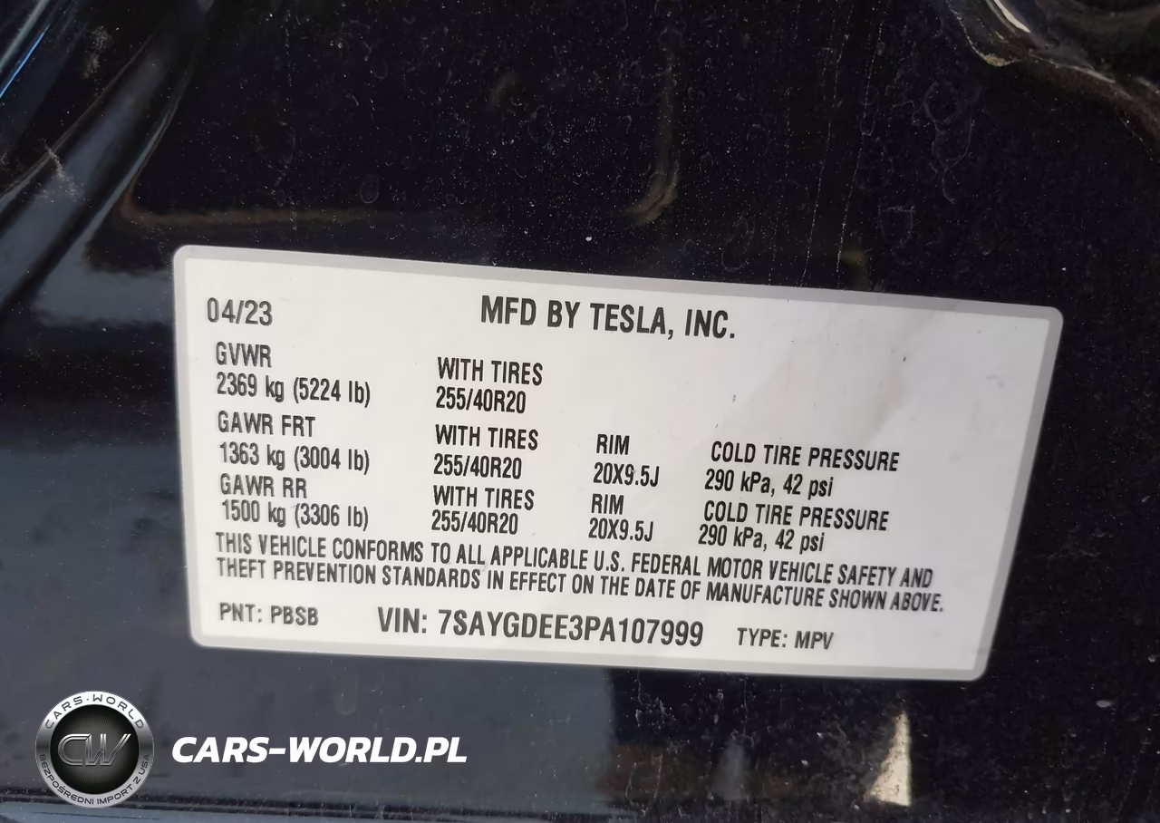 2023 Tesla Model Y Awd-Long Range Dual Motor All-Wheel Drive VIN:7SAYGDEE3PA107999 - 9