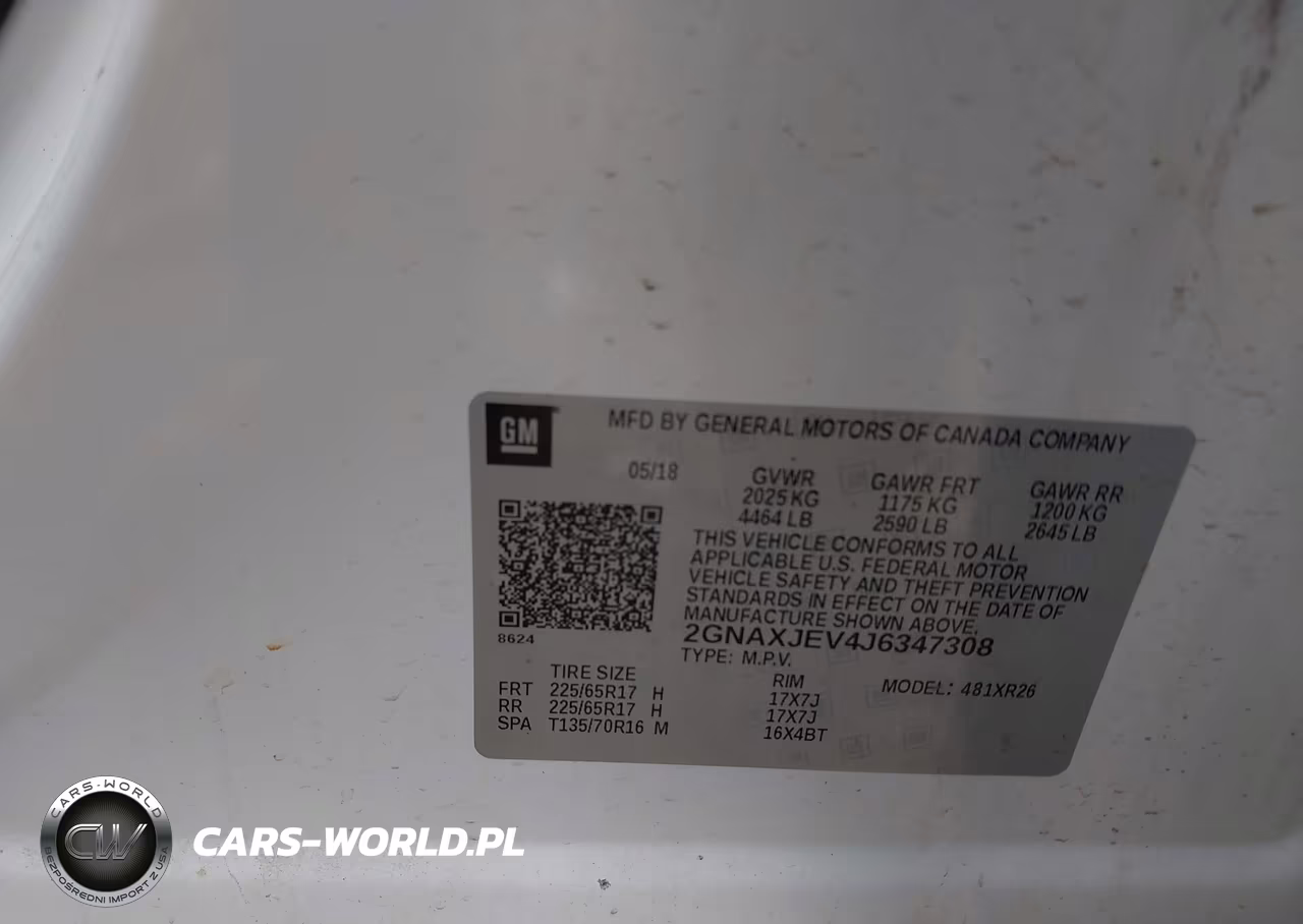 2018 Chevrolet Equinox Lt VIN:2GNAXJEV4J6347308 - 9