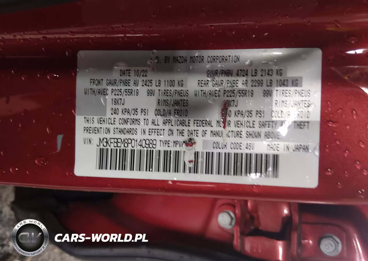 2023 Mazda Cx-5 2.5 S Premium Plus VIN:JM3KFBEM8P0140989 - 9
